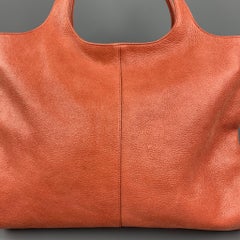 BRUNELLO CUCINELLI Tote Handtasche aus glasiertem Korallenleder