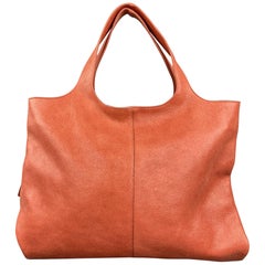 BRUNELLO CUCINELLI Tote Handtasche aus glasiertem Korallenleder