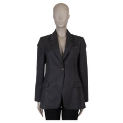 BRUNELLO CUCINELLI gray melange wool MONILI TAB Blazer Jacket 42 M