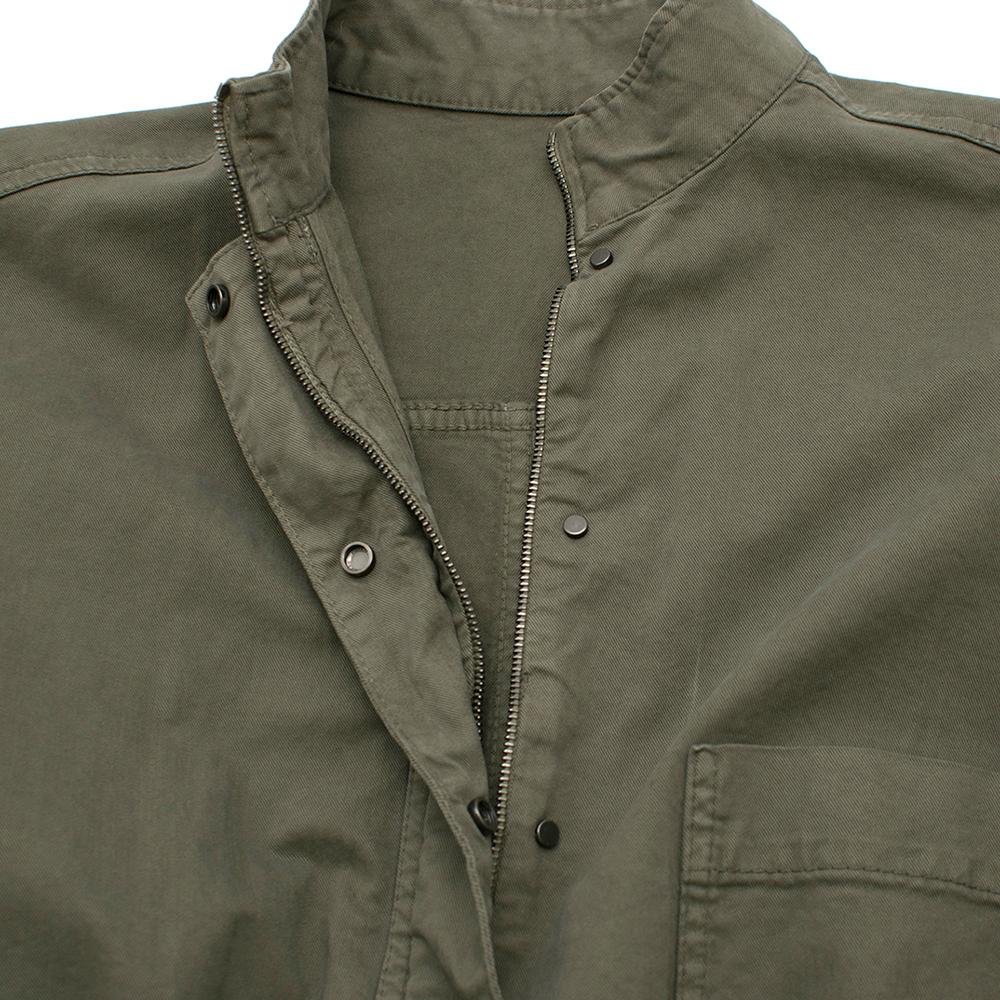 Brunello Cucinelli Green Military Jumpsuit - Size US 4 In New Condition For Sale In London, GB