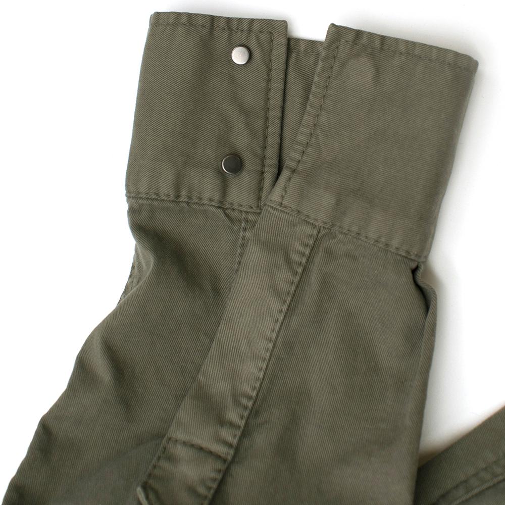 Brunello Cucinelli Green Military Jumpsuit - Size US 4 For Sale 2