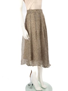 Brunello Cucinelli Grüner Midirock aus Seide Größe XS