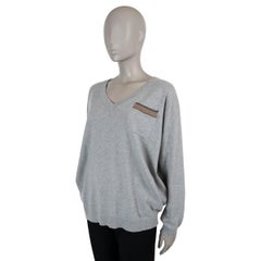 BRUNELLO CUCINELLI grey cashmere 2018MONILI Sweater M