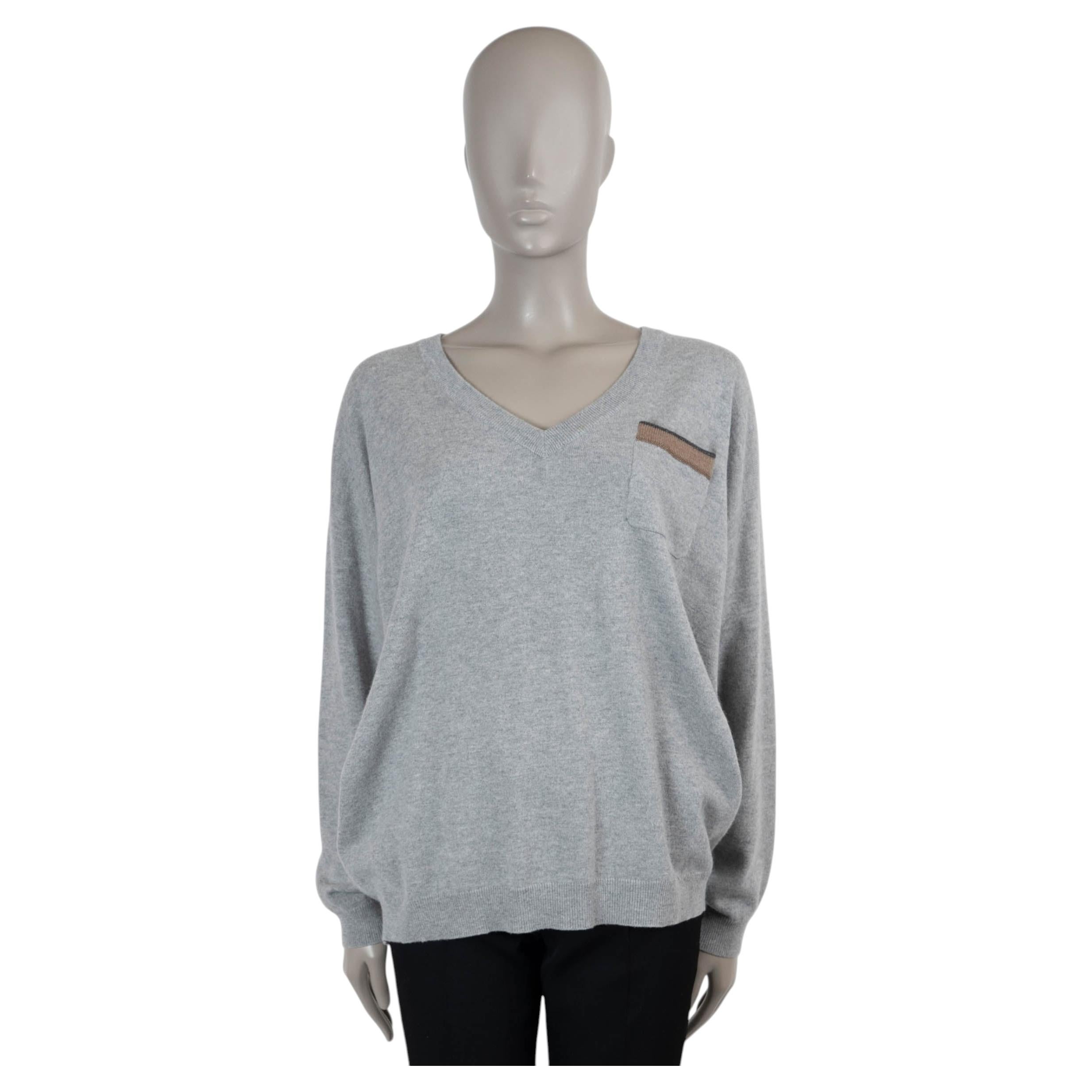 BRUNELLO CUCINELLI grey cashmere 2018MONILI Sweater M