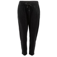 Brunello Cucinelli Grey Cashmere Chain Detail Jogging Pants Size M