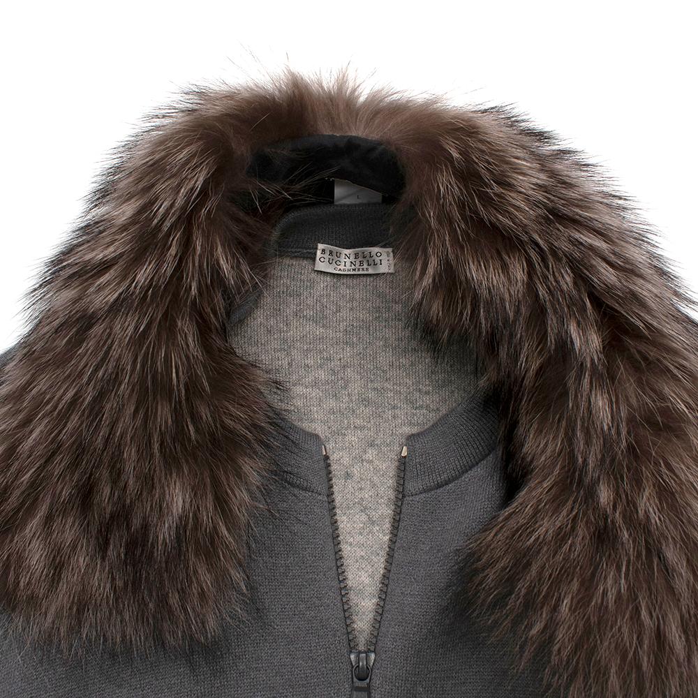 jacket with fur collar and cuffs