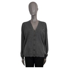BRUNELLO CUCINELLI Grauer Kaschmir MONILI FLAP POCKET OVERSIZE Strickjacke Pullover XL