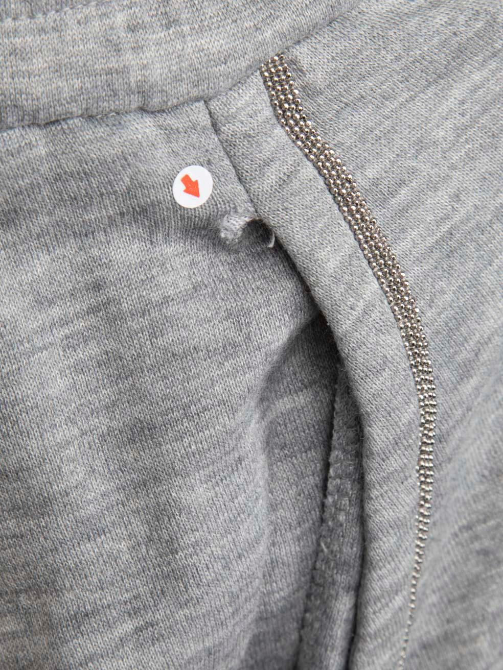 Brunello Cucinelli Joggers de punto gris con abalorios Talla S en Excelente estado para la venta en London, GB