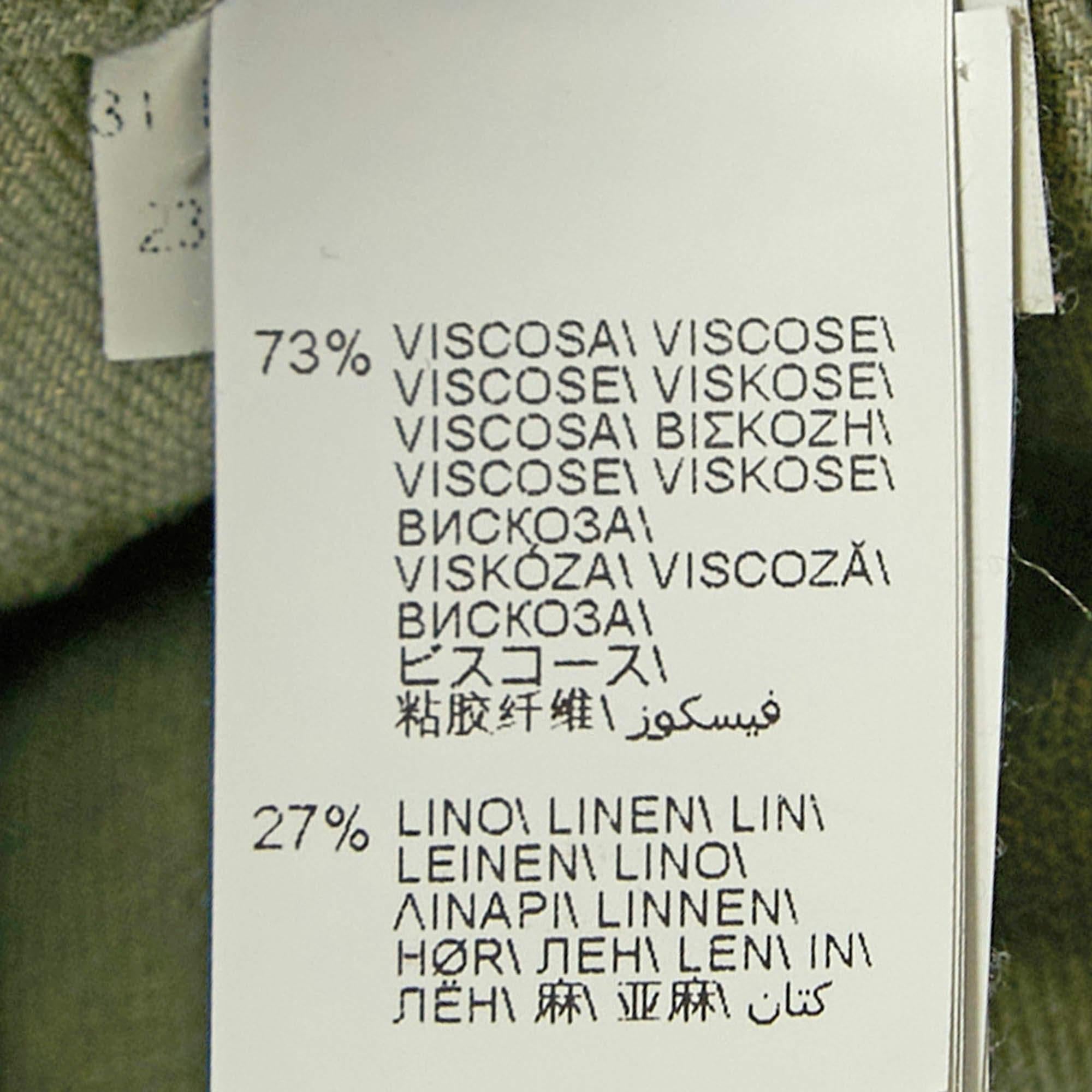 Brunello Cucinelli Pantalones Grises Mezcla de Lino S en venta 1
