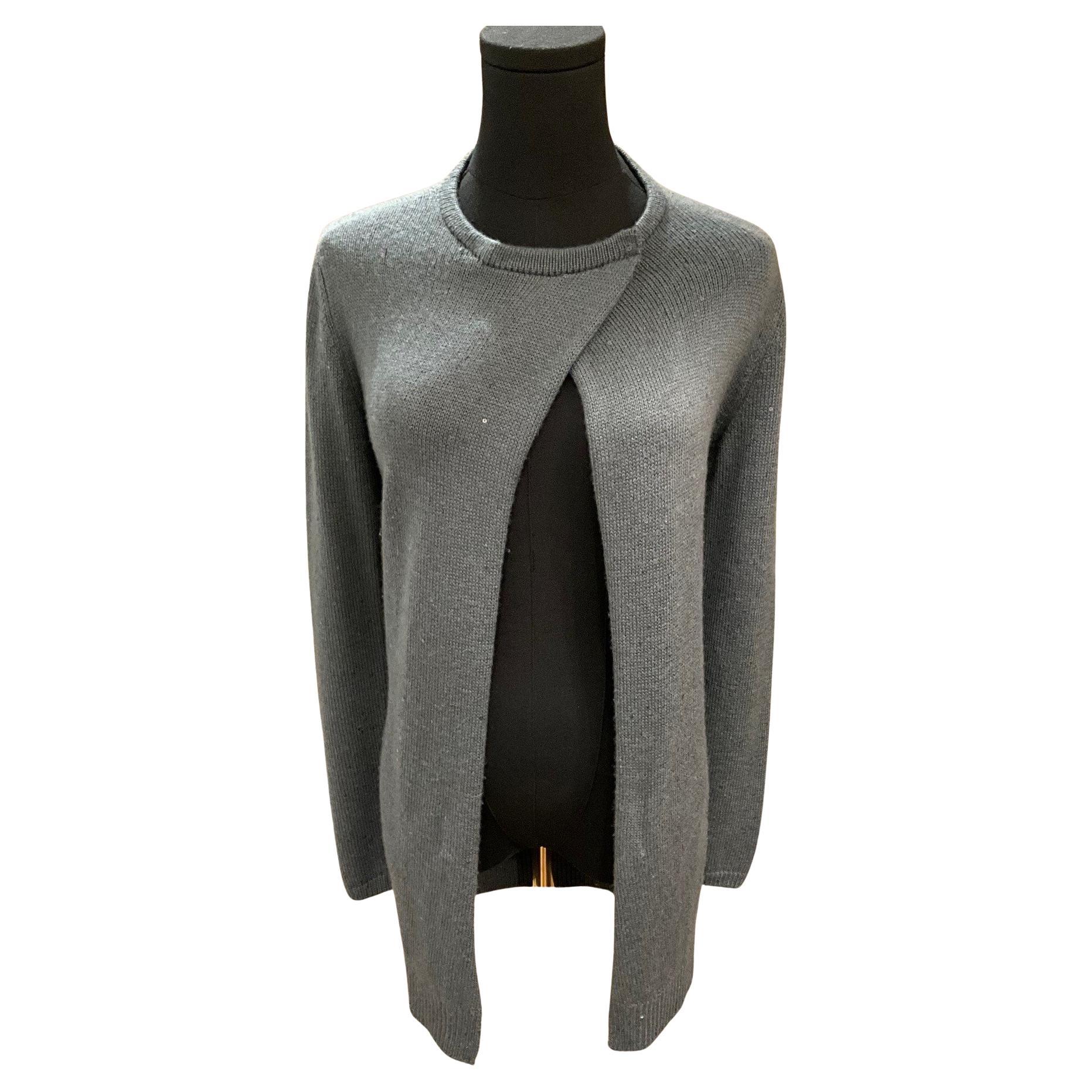 Brunello Cucinelli Grey Sequin Cardigan