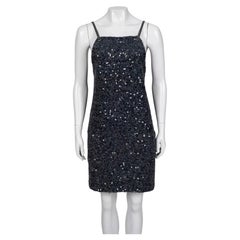 Brunello Cucinelli Grey Sequin Embellished Sleeveless Dress Size S