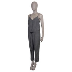 BRUNELLO CUCINELLI grey wool 2018 MONILI STRAP Jumpsuit M