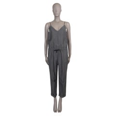 BRUNELLO CUCINELLI grey wool 2018 MONILI STRAP Jumpsuit M