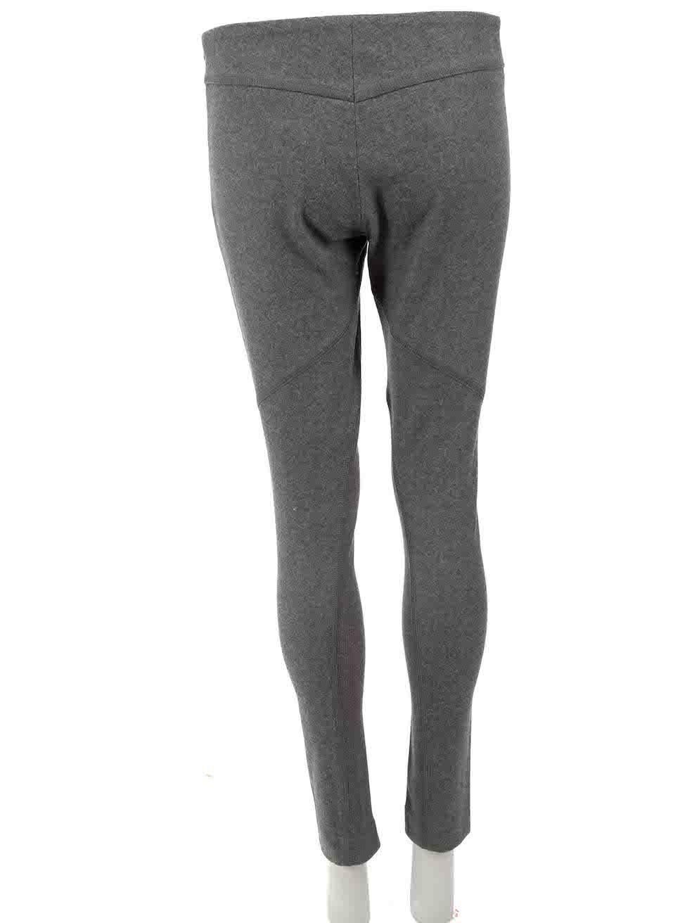 Black Brunello Cucinelli Grey Wool Panelled Leggings Size S For Sale