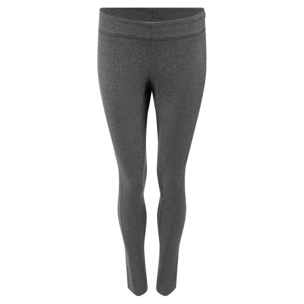 Brunello Cucinelli Grey Wool Panelled Leggings Size S For Sale