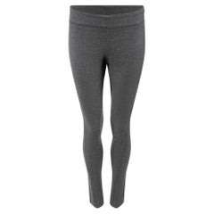 Used Brunello Cucinelli Grey Wool Panelled Leggings Size S