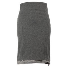 Brunello Cucinelli Grey Wool Pencil Skirt Size XS