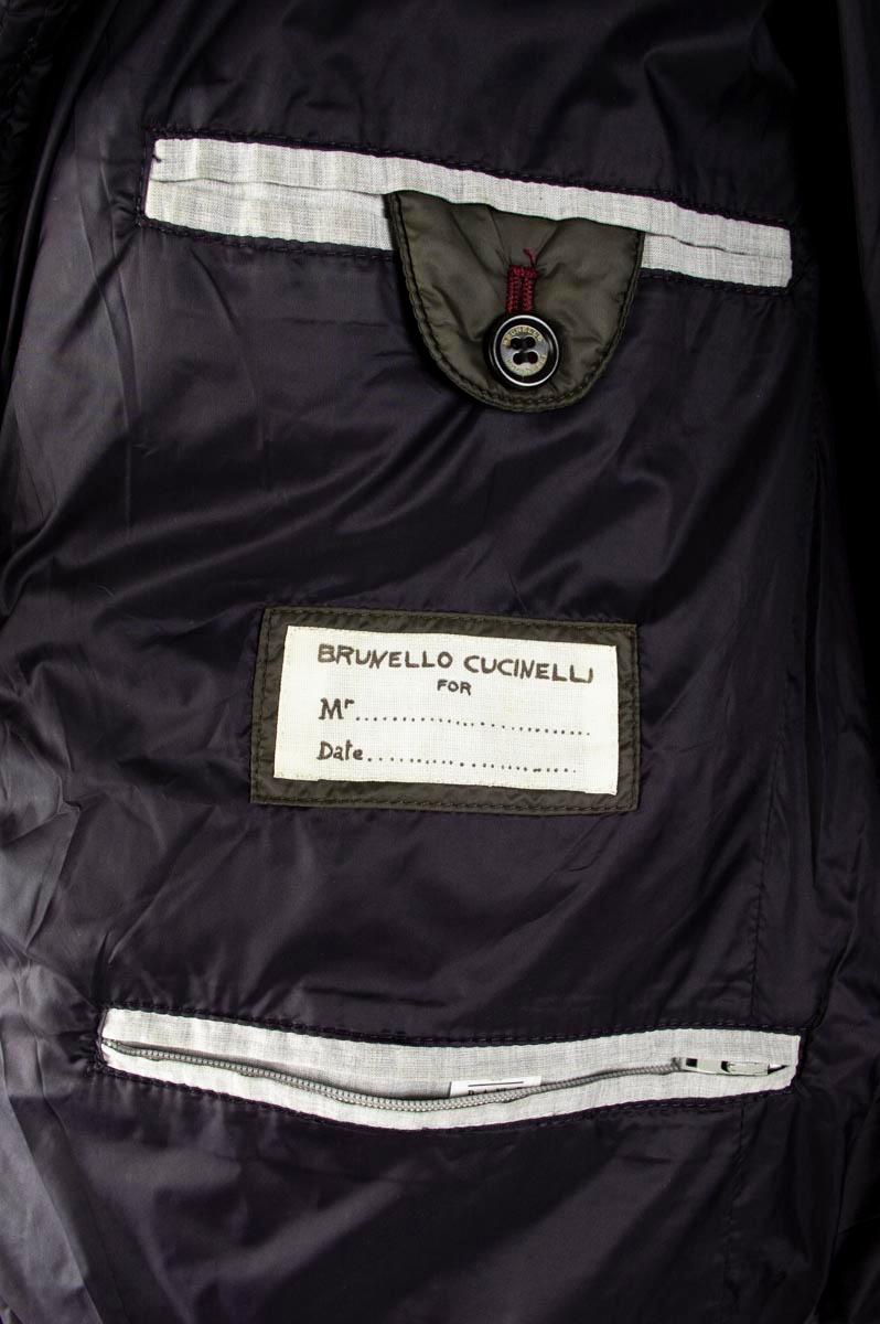 Brunello Cucinelli Hooded Puffer Nylon Men Jacket Size M For Sale 3