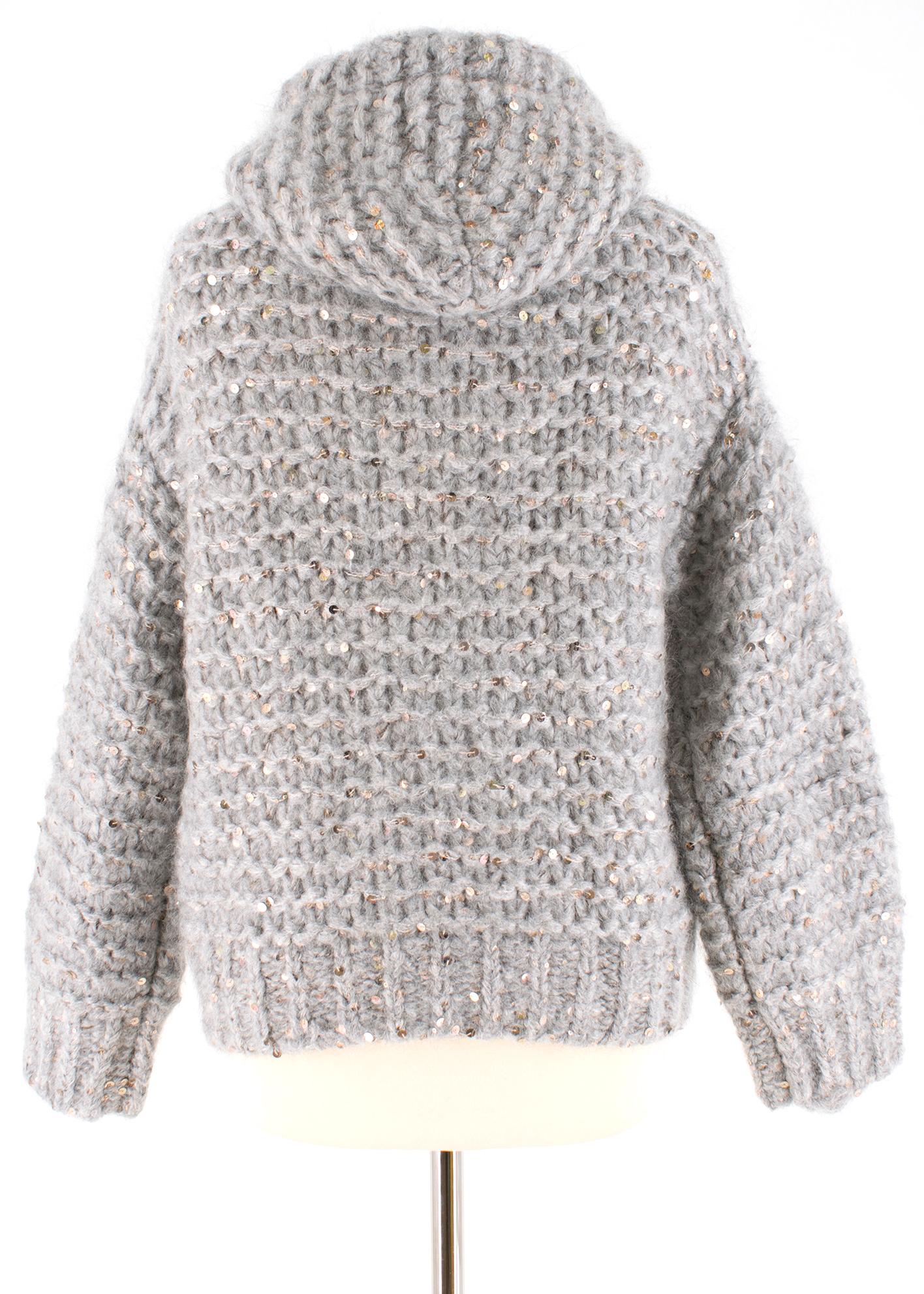 hooded sequin jacket