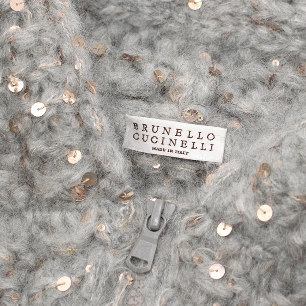 sequin hooded jacket