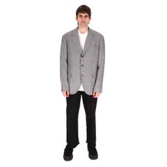 Brunello Cucinelli Houndstooth Virgin Wool, Linen & Silk Sport Jacket