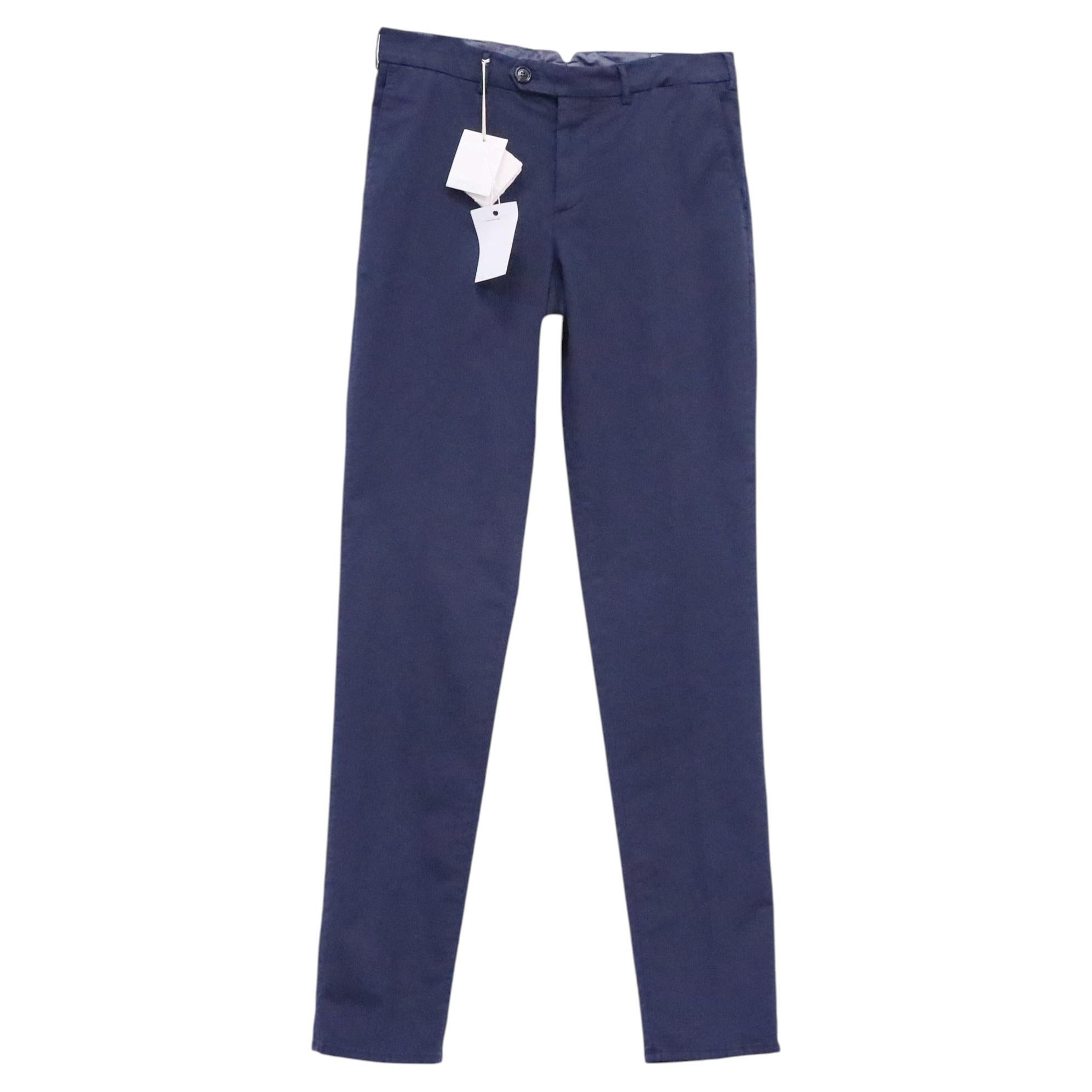 Pantalon Brunello Cucinelli à la coupe italienne, en coton bleu marine