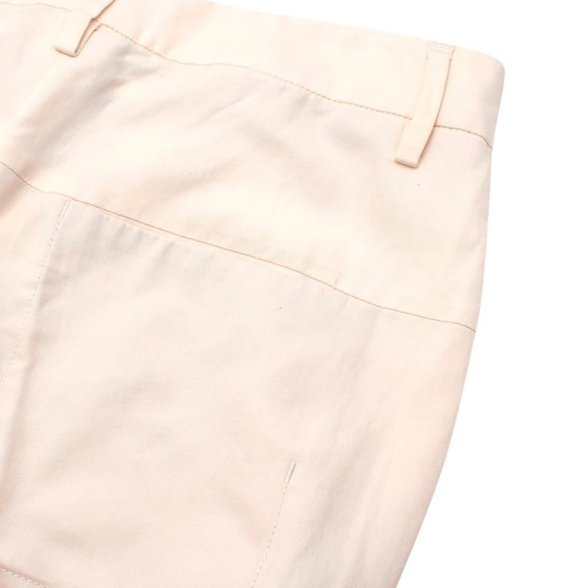 Brunello Cucinelli Ivory Cotton Tailored Chino Trousers For Sale 4