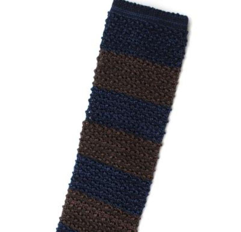 Brunello Cucinelli Knit Squared Necktie In Excellent Condition For Sale In London, GB