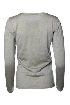 Brunello cucinelli, knitted cashmere top in grey