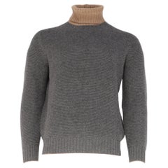 Brunello Cucinelli Strickpullover mit Rollkragen aus grauem Kaschmir