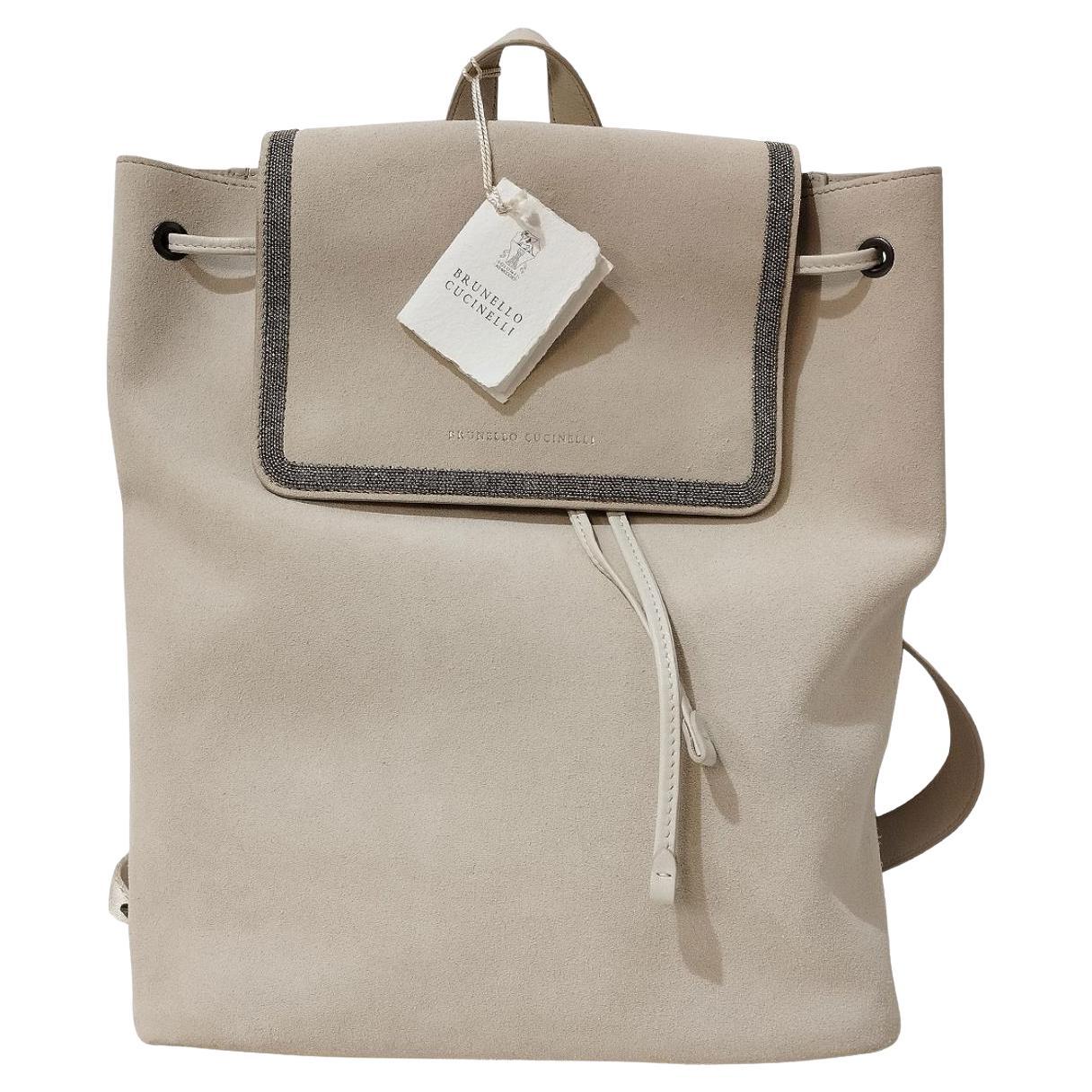 Brunello Cucinelli Leder-Rucksack Größe Unica im Angebot