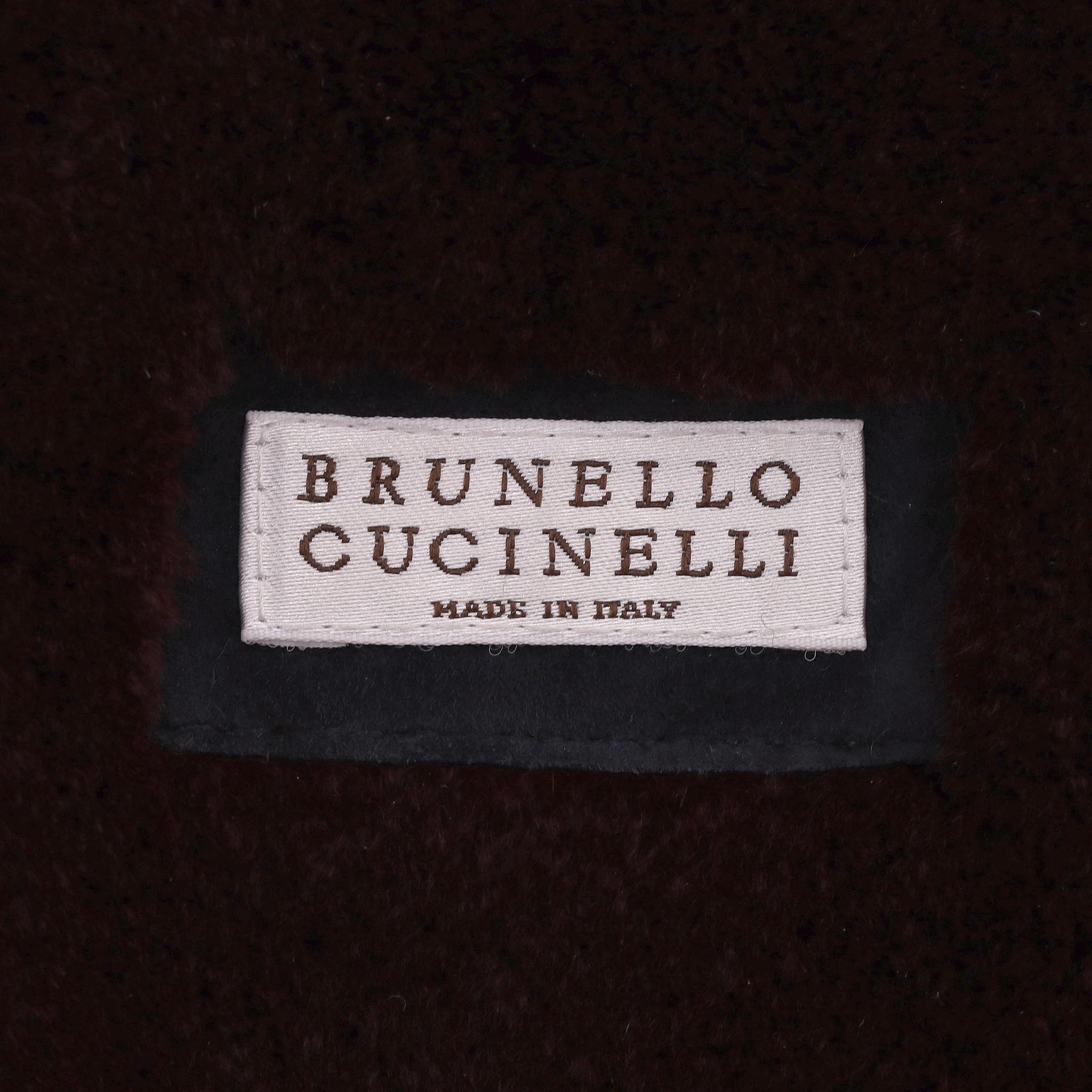 Brunello Cucinelli Leather Bomber Jacket With Mink Fur Lining 1