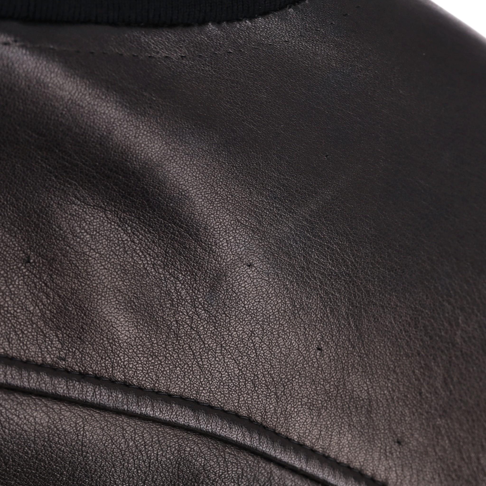 Brunello Cucinelli Leather Bomber Jacket With Mink Fur Lining 4