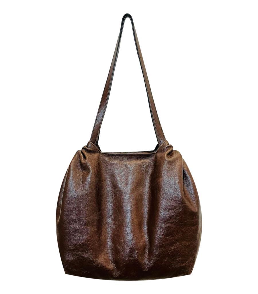Black Brunello Cucinelli Leather Tote Bag