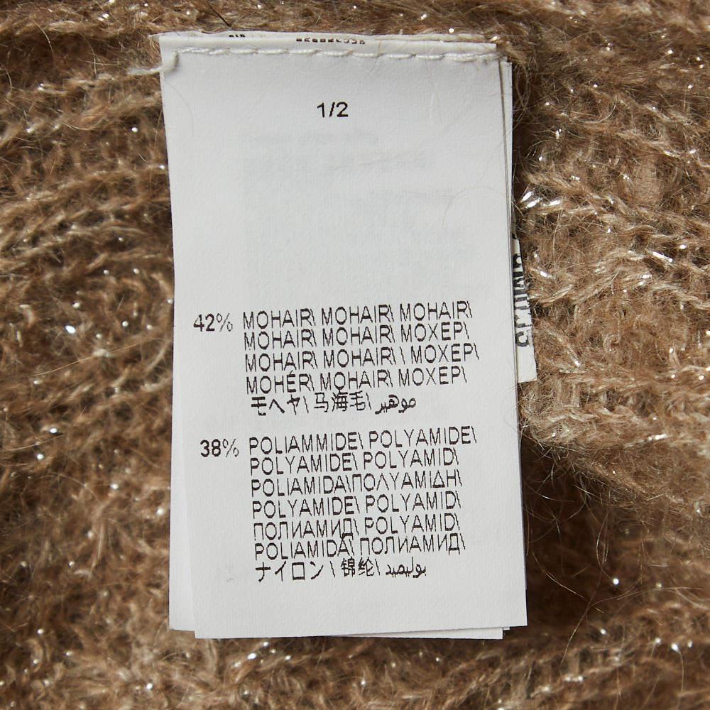 Women's Brunello Cucinelli Light Brown Cable Knit Midi Skirt S For Sale
