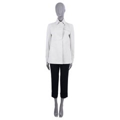BRUNELLO CUCINELLI light grey cotton TRENCH STYLE Jacket 44 L