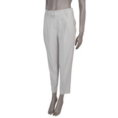 BRUNELLO CUCINELLI light grey wool 2019 PLEATED Pants 40 S