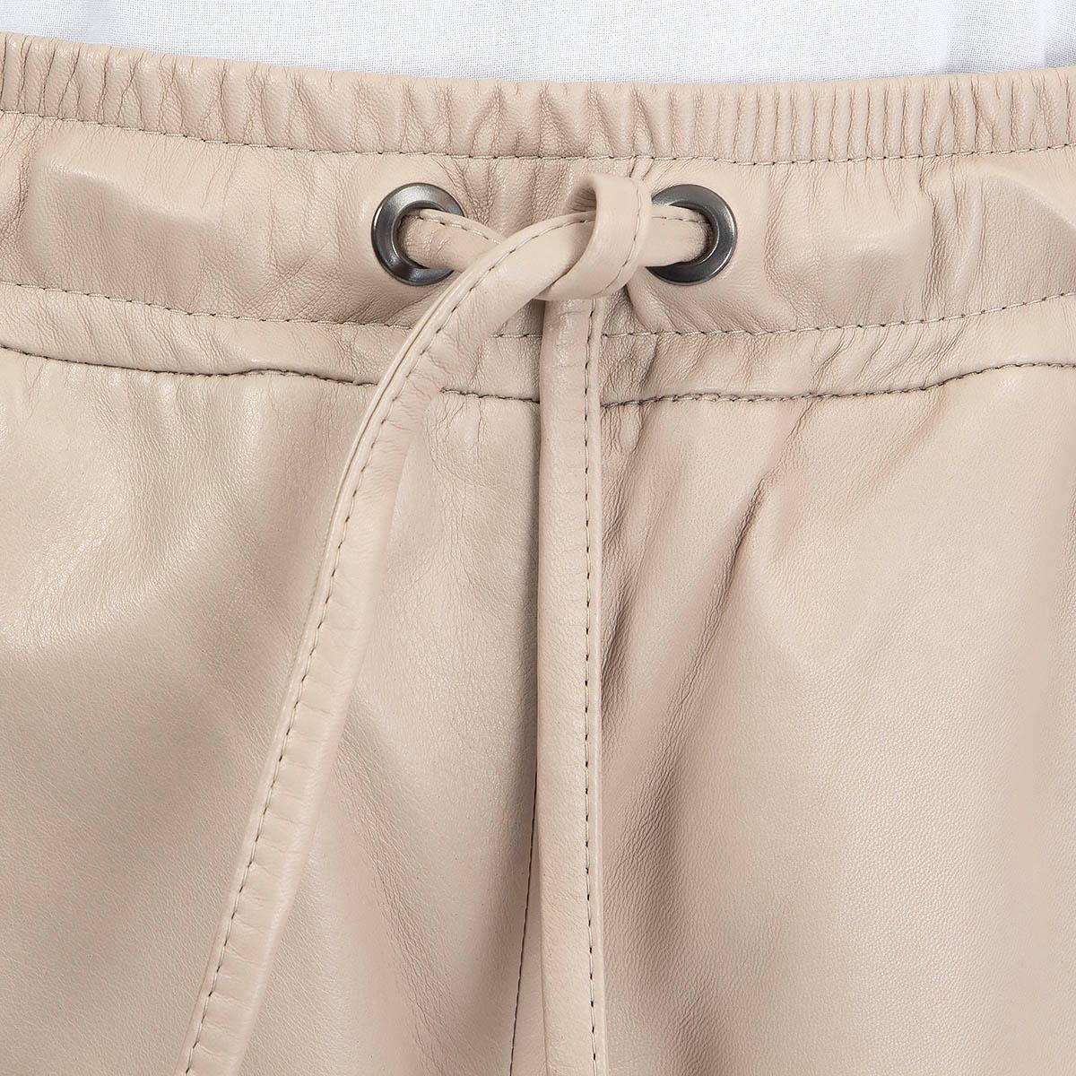 BRUNELLO CUCINELLI piel topo claro PULL ON JOGGING Pantalones 40 S en Excelente estado para la venta en Zürich, CH