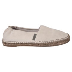 BRUNELLO CUCINELLI ante topo claro MONILI ESPADRILLE Zapatos planos 38.5