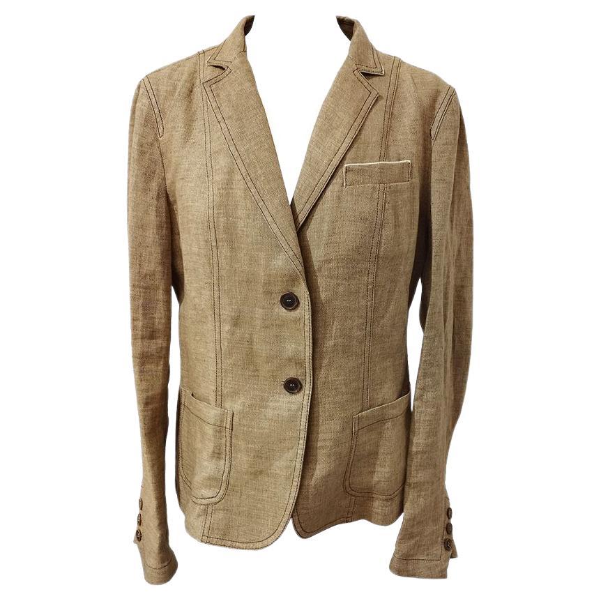 Brunello Cucinelli Linen jacket size 44 For Sale