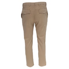Brunello Cucinelli Low-Rise Slim-Fit Jeans in Beige Cotton