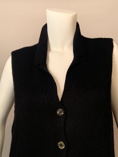 Brunello Cucinelli Lux Black Cashmere Sweater Vest