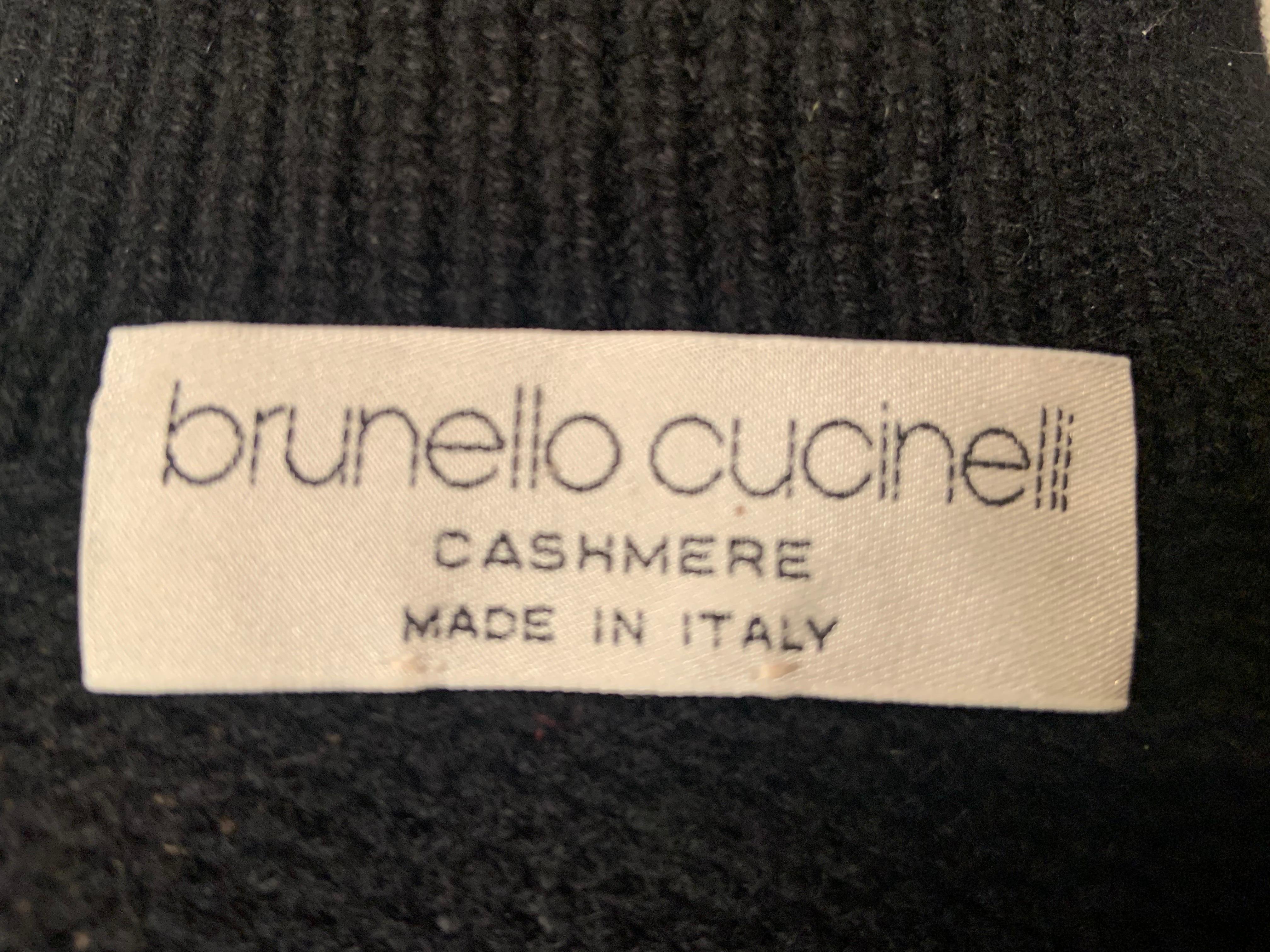 Brunello Cucinelli Lux Black Cashmere Sweater Vest For Sale 2
