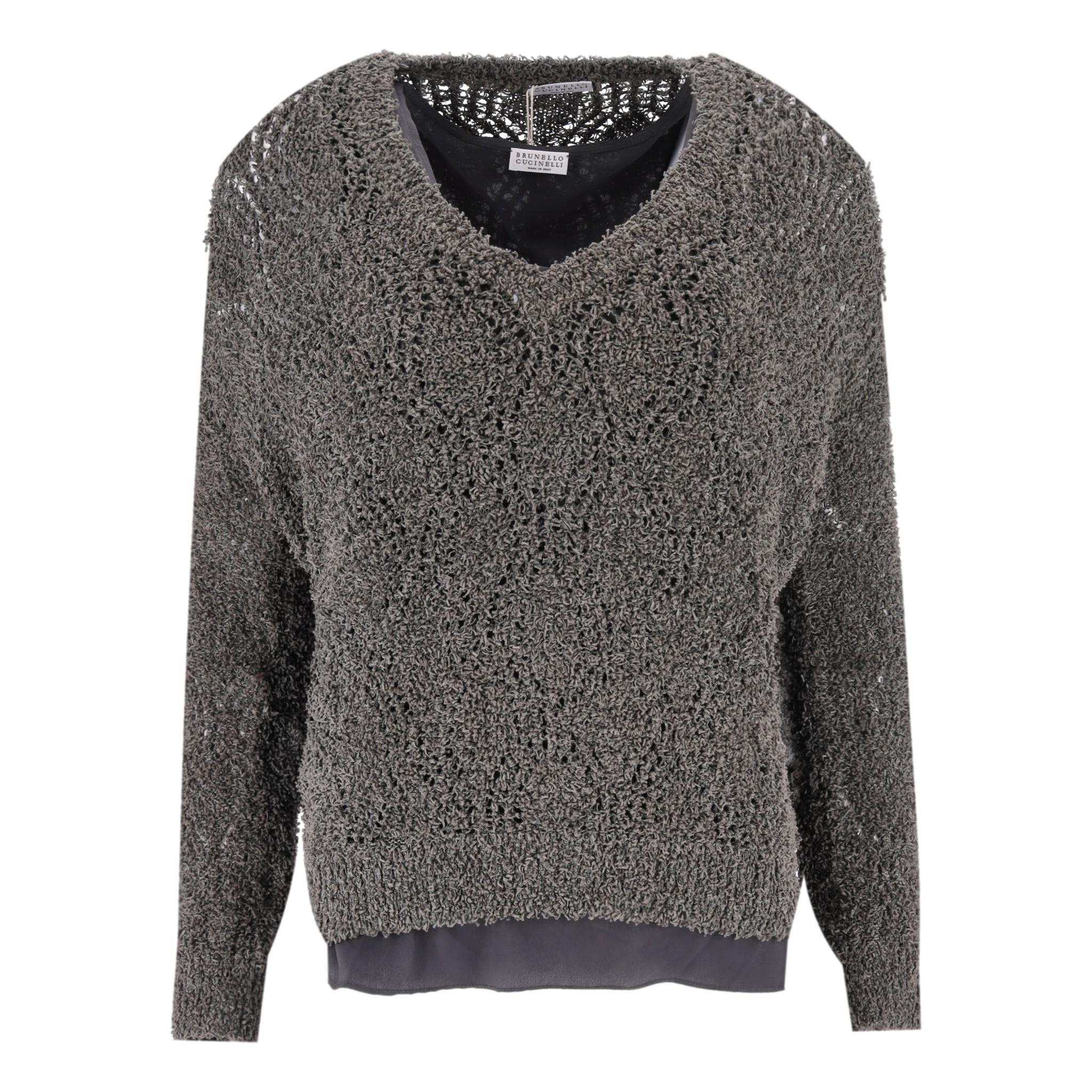 Brand New - Brunello Cucinelli Cotton Mix Chunky Knit Top

Luxurious knitted open style pattern long sleeve top with silk trim.

Rrp Approx £1,500

Size - S

Condition - Brand New - With Labels

Composition - Top -70% Cotton, 30% Polyamide Trim- 74%