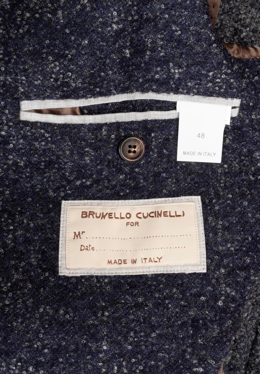 Brunello Cucinelli blazer bleu gris taille 48 (M), S644 en vente 2