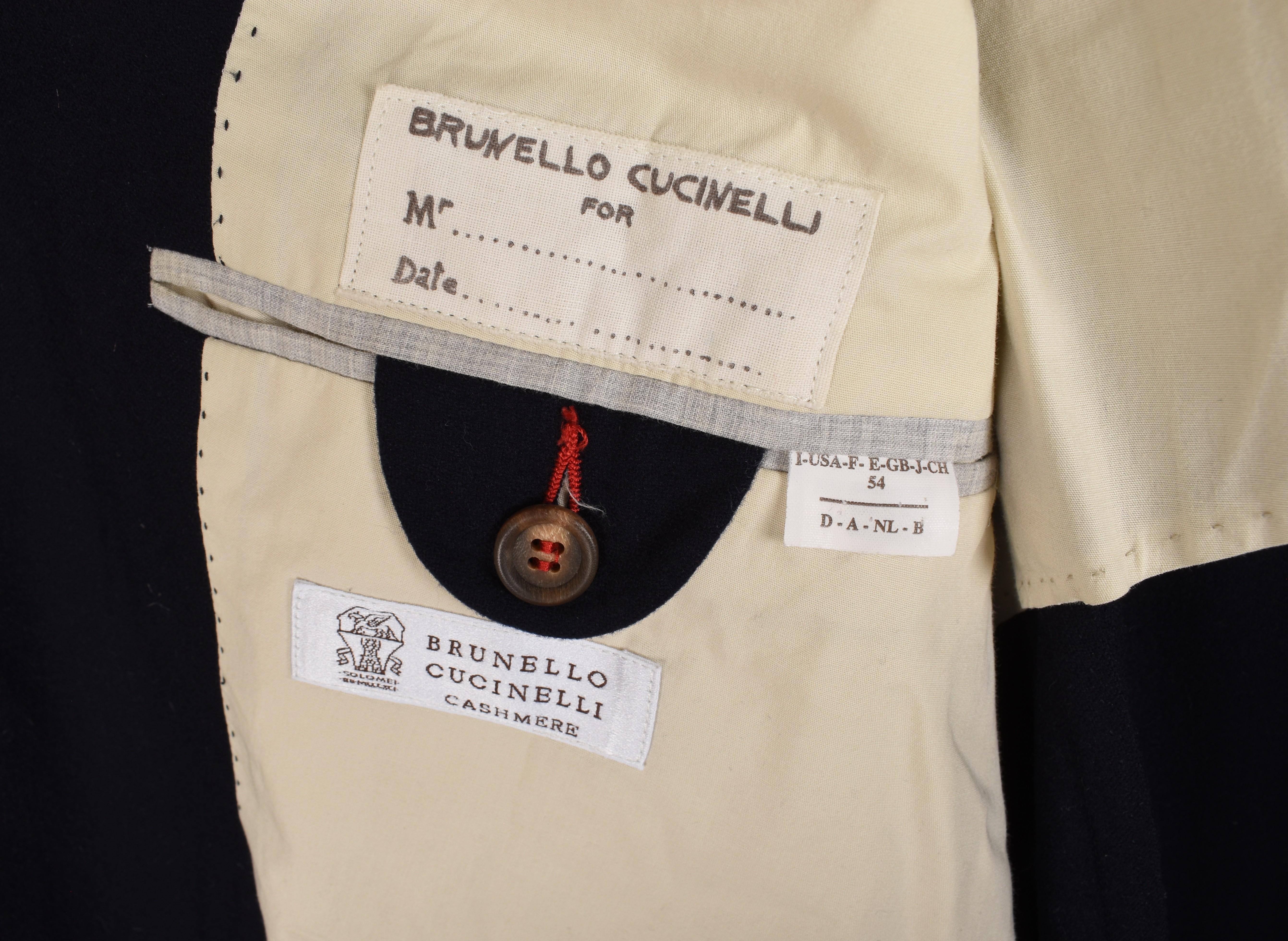 Brunello Cucinelli Herren Blazer Jacke aus reinem Kaschmir Größe IT54/L, S1362 im Angebot 4