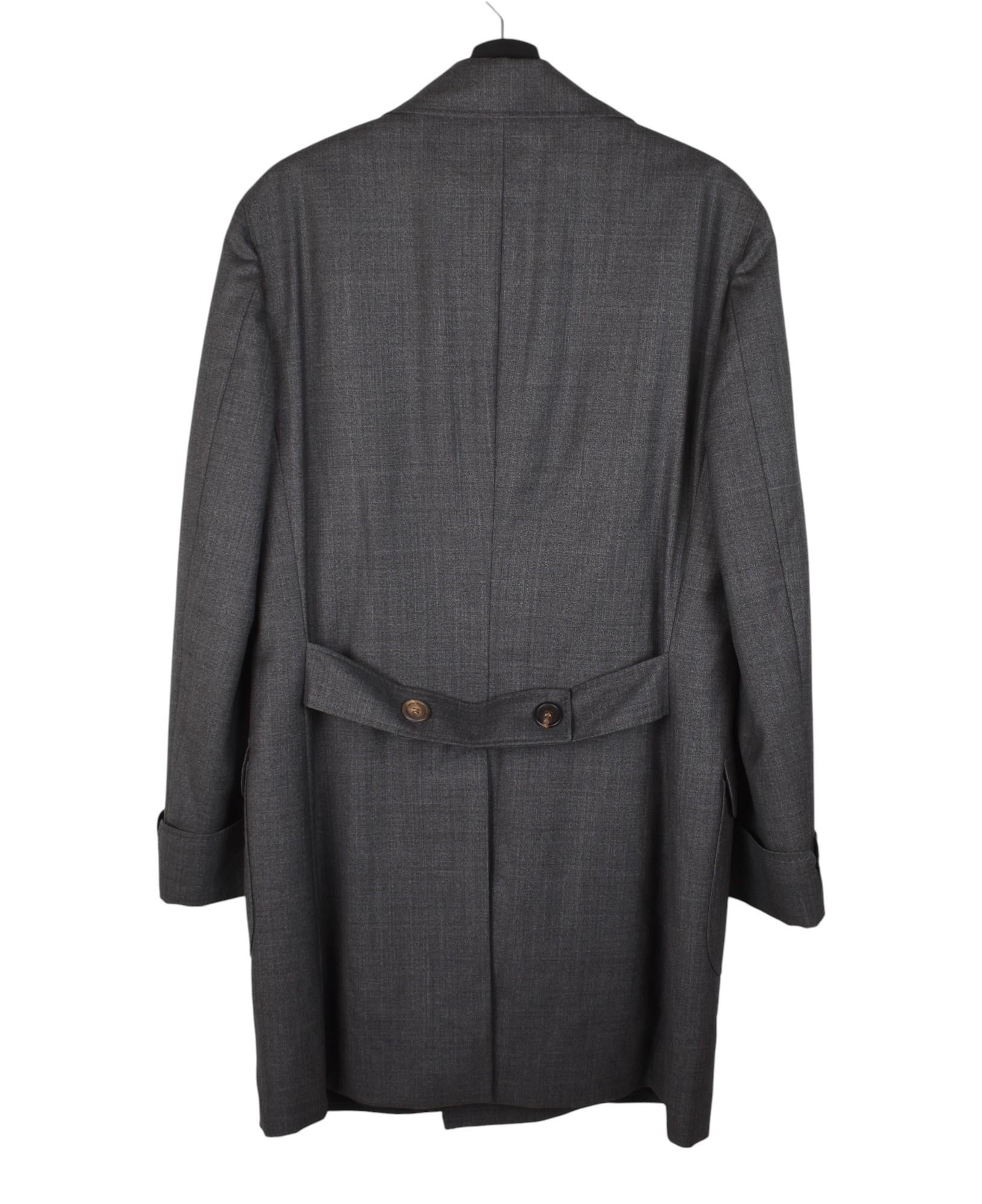 Brunello Cucinelli Abrigo Hombre Abrigo Casual Talla IT48-M/L, S1408 Negro en venta