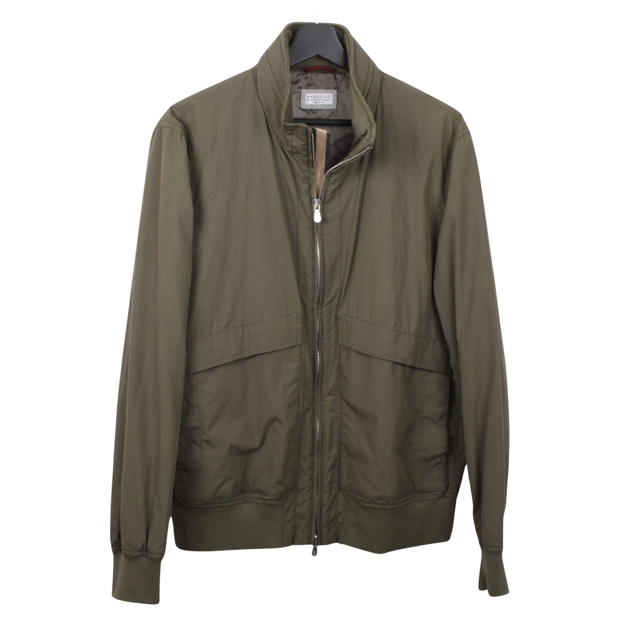 Brunello Cucinelli Men Jacket bomber hidden hoodie Size IT48-M/L, S2088