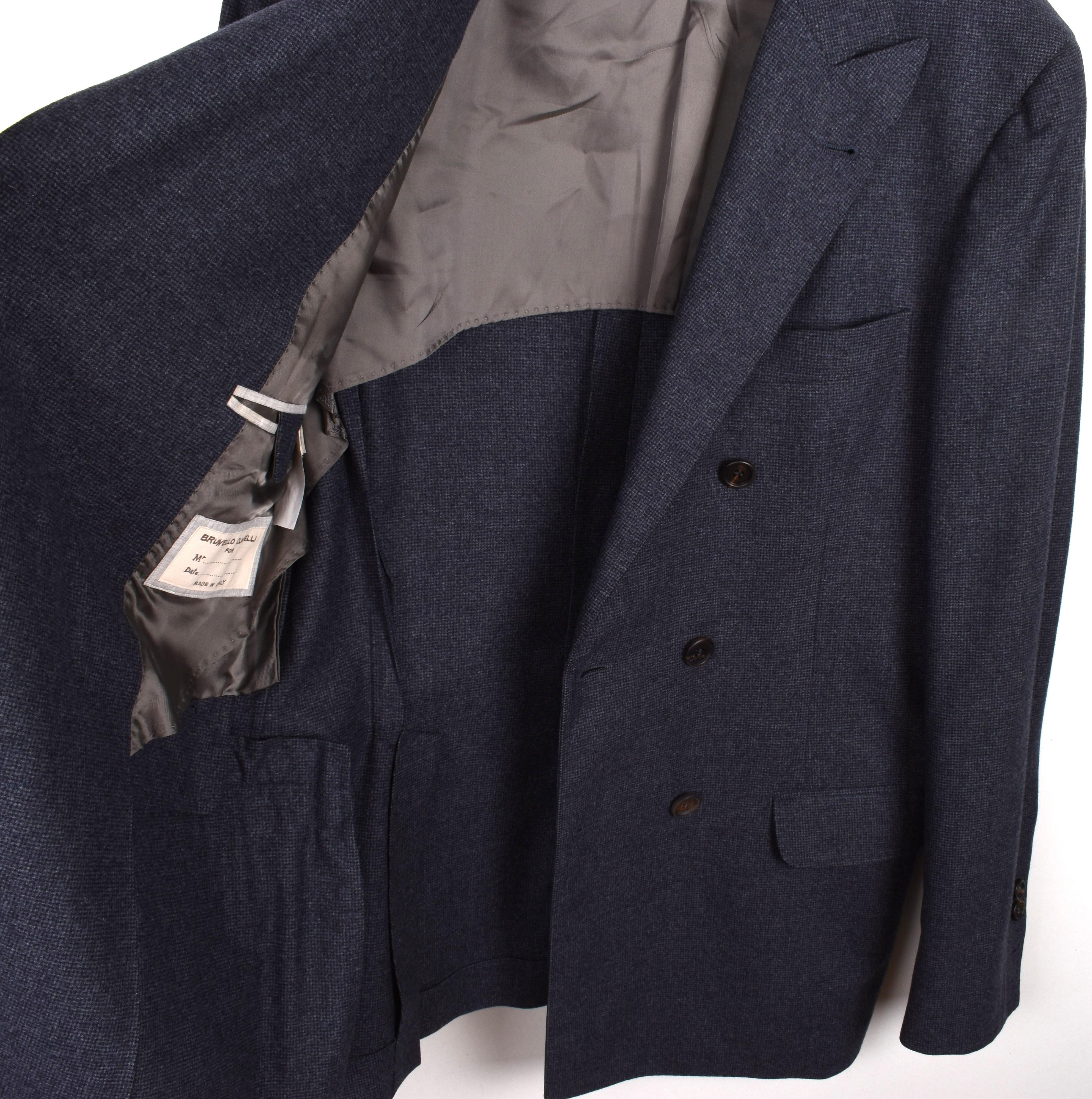Brunello Cucinelli Men Jacket Double Breaster Blazer Size IT48/M, S1547 Excellent état - En vente à Kaunas, LT