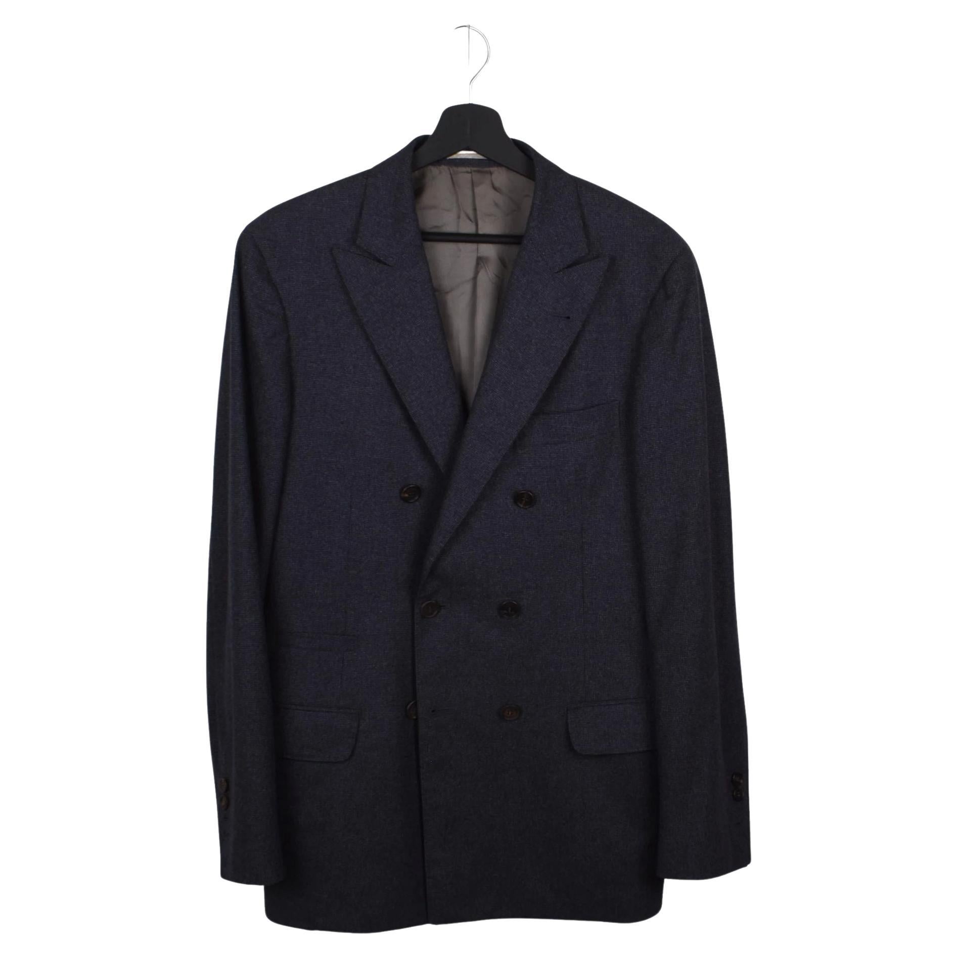 Brunello Cucinelli Men Jacket Double Breaster Blazer Size IT48/M, S1547